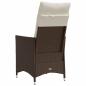 Preview: Gartensessel mit Kissen 2 Stk. Verstellbar Braun Poly Rattan