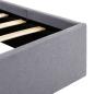 Preview: Bett mit Bettkasten Hydraulisch LED Hellgrau Stoff 180x200 cm 