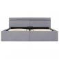 Preview: Bett mit Bettkasten Hydraulisch LED Hellgrau Stoff 180x200 cm 