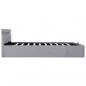 Preview: Bett mit Bettkasten Hydraulisch LED Hellgrau Stoff 180x200 cm 