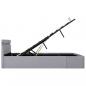 Preview: Bett mit Bettkasten Hydraulisch LED Hellgrau Stoff 180x200 cm 