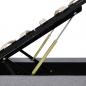 Preview: Bett mit Bettkasten Hydraulisch LED Hellgrau Stoff 180x200 cm 