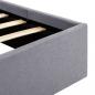 Preview: Bett mit Bettkasten Hydraulisch LED Hellgrau Stoff 180x200 cm 