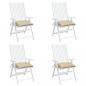 Preview: Stuhlkissen 4 Stk. Beige 40x40x7 cm Oxford-Gewebe