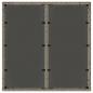 Preview: Gartentisch mit Glasplatte Grau 90x90x75 cm Poly Rattan