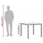 Preview: Gartentisch mit Glasplatte Grau 90x90x75 cm Poly Rattan