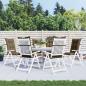 Preview: Hochlehner-Auflagen 6 Stk. Melange Taupe 120x50x7 cm Stoff