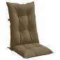 Preview: Hochlehner-Auflagen 6 Stk. Melange Taupe 120x50x7 cm Stoff
