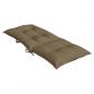 Preview: Hochlehner-Auflagen 6 Stk. Melange Taupe 120x50x7 cm Stoff