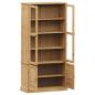Preview: Vitrine VIGO 85x35x170 cm Massivholz Kiefer
