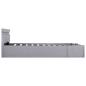 Preview: Bett mit Bettkasten Hydraulisch LED Hellgrau Stoff 140x200 cm 