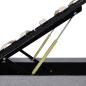 Preview: Bett mit Bettkasten Hydraulisch LED Hellgrau Stoff 100x200 cm 