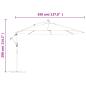 Preview: Ampelschirm mit LED-Leuchten Bordeauxrot 350 cm
