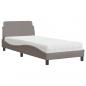 Preview: Bett mit Matratze Taupe 90x190 cm Stoff