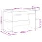 Preview: Schreibtisch Grau Sonoma 140x50x75 cm Holzwerkstoff
