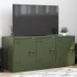 Preview: ARDEBO.de - TV-Schrank Olivgrün 99x39x44 cm Stahl