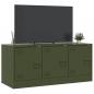 Preview: TV-Schrank Olivgrün 99x39x44 cm Stahl