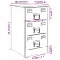 Preview: Nachttische 2 Stk. Anthrazit 34,5x39x62 cm Stahl