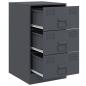 Preview: Nachttische 2 Stk. Anthrazit 34,5x39x62 cm Stahl
