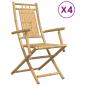 Preview: Gartenstühle 4 Stk. Klappbar 53x66x99 cm Bambus