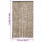 Preview: Fliegenvorhang Beige und Braun 118x220 cm Chenille