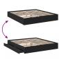 Preview: Bettgestell mit Schubladen Schwarz 200x200 cm Holzwerkstoff