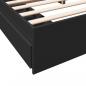 Preview: Bettgestell mit Schubladen Schwarz 200x200 cm Holzwerkstoff