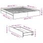 Preview: Bettgestell mit Schubladen Schwarz 200x200 cm Holzwerkstoff