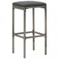 Preview: 5-tlg. Gartenbar-Set Grau Massivholz Akazie und Poly Rattan