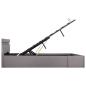 Preview: Bett mit Bettkasten Hydraulisch mit LED Taupe Stoff 140x200 cm 