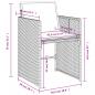 Preview: 7-tlg. Garten-Essgruppe mit Kissen Hellgrau Poly Rattan