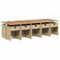 Preview: 11-tlg. Garten-Essgruppe mit Kissen Beige Poly Rattan