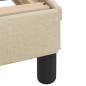 Preview: Bett mit Matratze Creme 90x190 cm Stoff