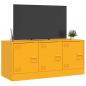 Preview: TV-Schrank Senfgelb 99x39x44 cm Stahl