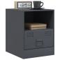 Preview: Nachttisch Anthrazit 34,5x39x44 cm Stahl
