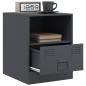 Preview: Nachttisch Anthrazit 34,5x39x44 cm Stahl