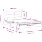 Preview: Bett mit Matratze Hellgrau 140x200 cm Stoff