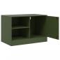 Preview: TV-Schrank Olivgrün 67x39x44 cm Stahl
