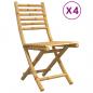 Preview: Gartenstühle 4 Stk. Klappbar 43x54x88 cm Bambus