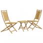 Preview: 3-tlg. Bistro-Set Bambus