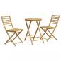 Preview: ARDEBO.de - 3-tlg. Bistro-Set Bambus