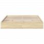 Preview: Bettgestell mit Schubladen Sonoma-Eiche 200x200cm Holzwerkstoff