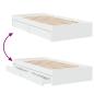 Preview: Bettgestell mit Schubladen Weiß 100x200 cm Holzwerkstoff