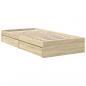 Preview: Bettgestell mit Schubladen Sonoma-Eiche 100x200cm Holzwerkstoff