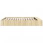 Preview: Bettgestell Sonoma-Eiche 200x200 cm Holzwerkstoff