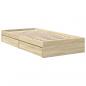Preview: Bettgestell mit Schubladen Sonoma-Eiche 75x190 cm Holzwerkstoff