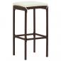 Preview: 7-tlg. Gartenbar-Set Braun Massivholz Akazie und Poly Rattan