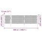 Preview: Mesh-Gartentor Silbern 500x175 cm Verzinkter Stahl