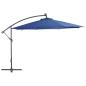 Preview: Ampelschirm mit LED-Leuchten Azurblau 350 cm