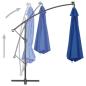 Preview: Ampelschirm mit LED-Leuchten Azurblau 350 cm